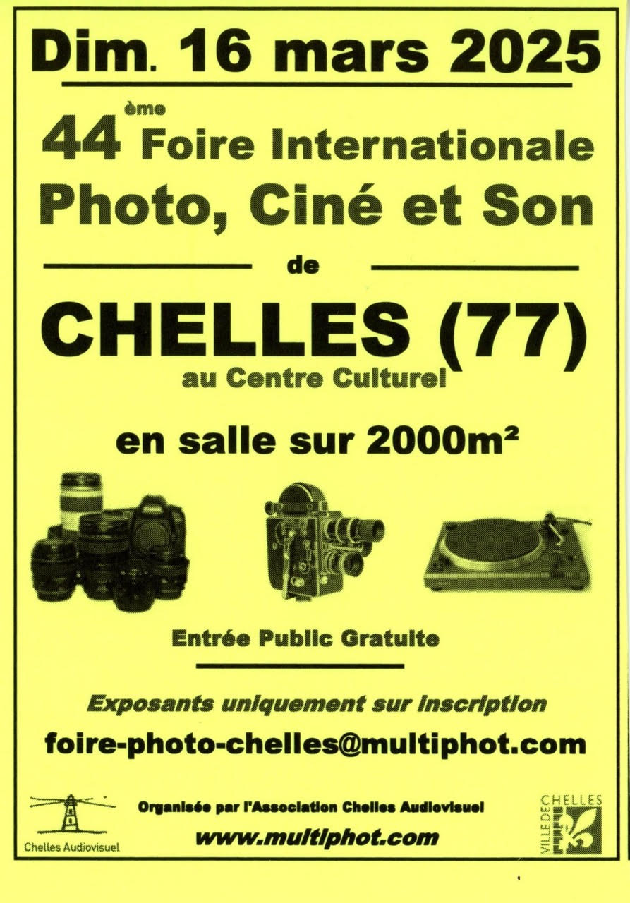 Chelles, Foire Photo Ciné-Son 16 mars 2025