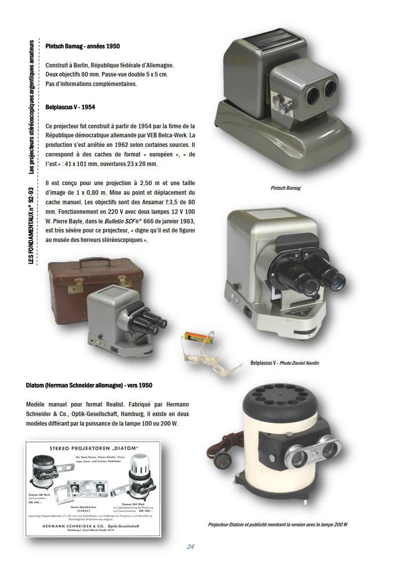 92-93 - Les projecteurs stéréoscopiques argentiques amateurs
