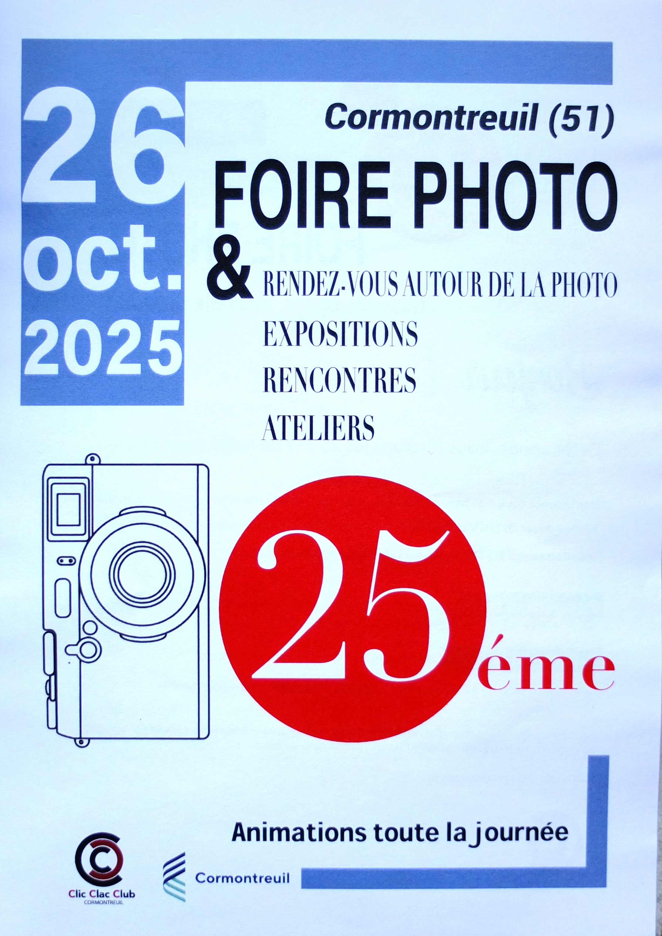 Cormontreuil, foire photo 26 octobre 2025